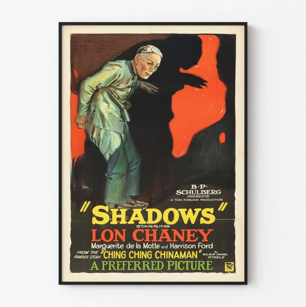 Plakat vintage filmu Shadows z Lonem Chaneyem