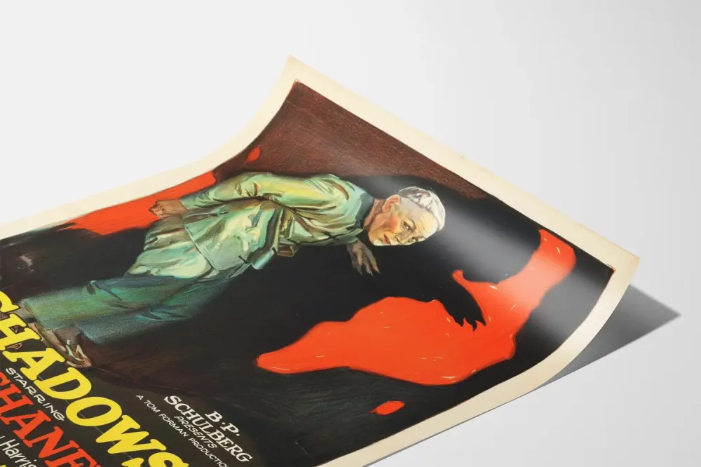 Plakat vintage filmu Shadows z Lonem Chaneyem