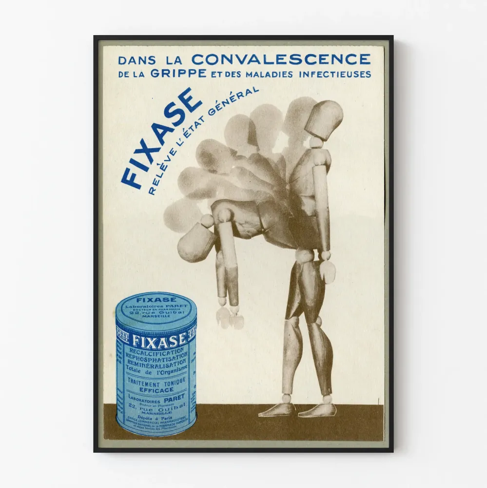 Plakat Vintage Fixase – Środek na rekonwalescencję i tonik przeciwko grypie