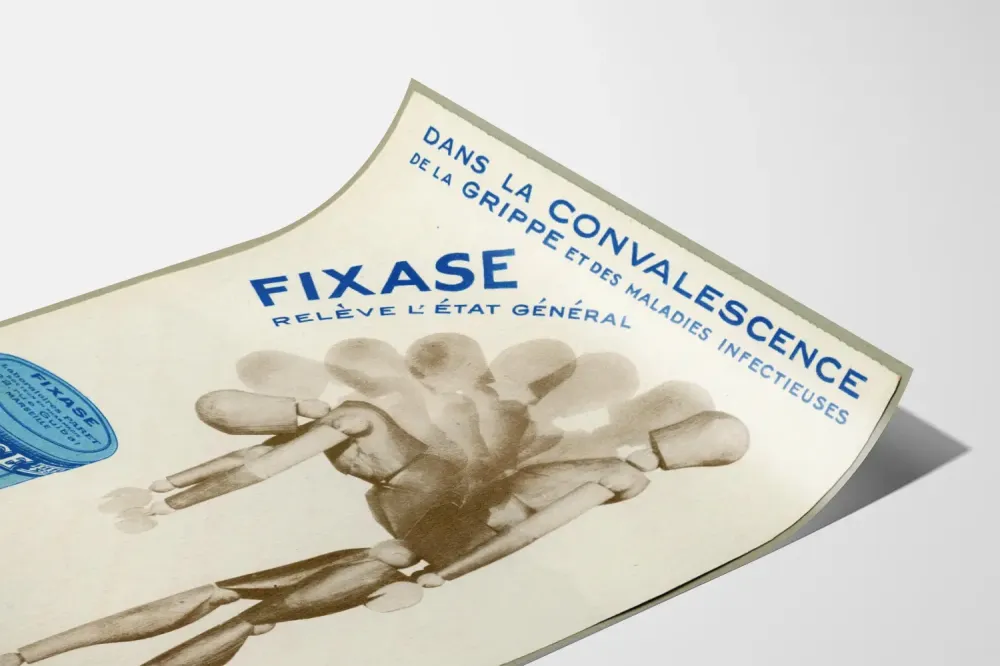 Plakat Vintage Fixase – Środek na rekonwalescencję i tonik przeciwko grypie