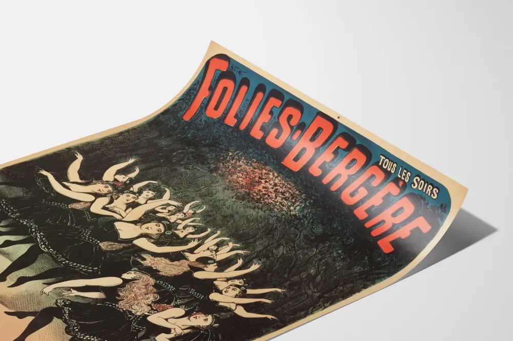 Plakat vintage Folies Bergère Balet Czarny