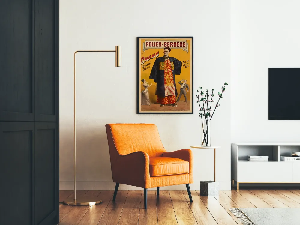 Plakat vintage Folies Bergère Chang Chiński Gigant