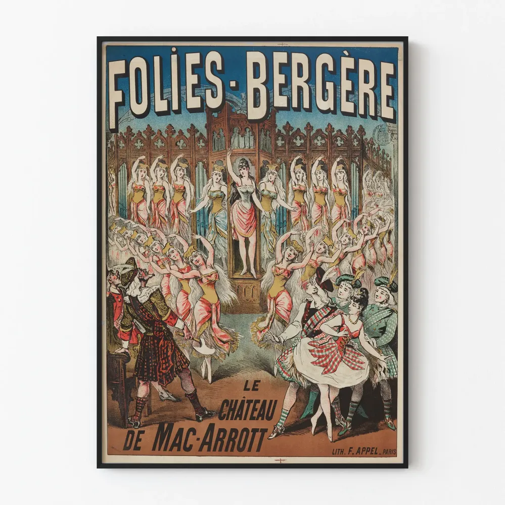 Plakat vintage Folies Bergère Le Château de Mac-Arrott