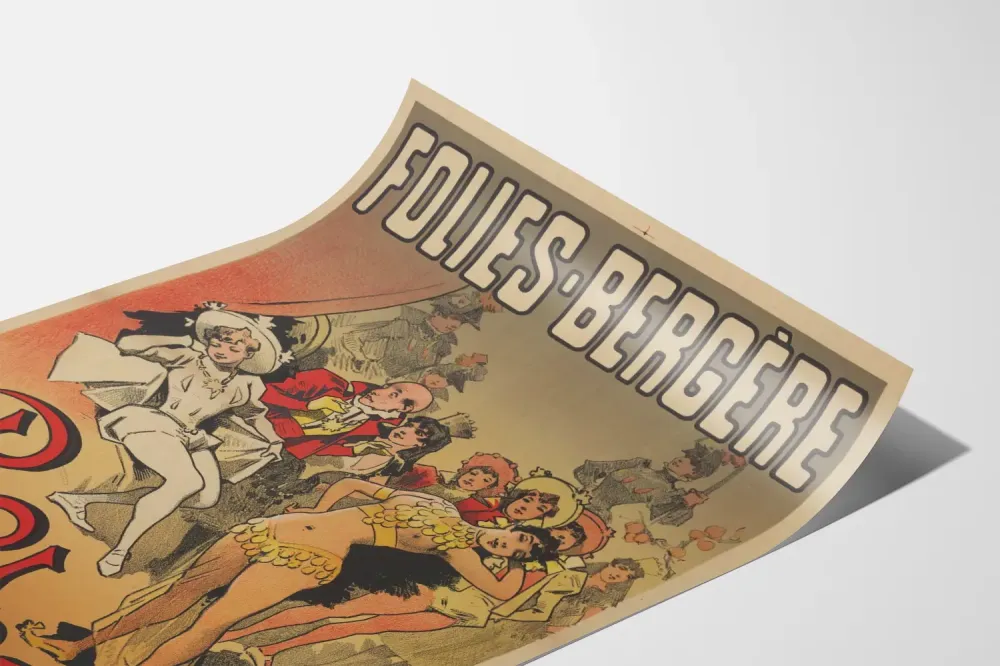 Plakat vintage Folies Bergère Król się nudzi