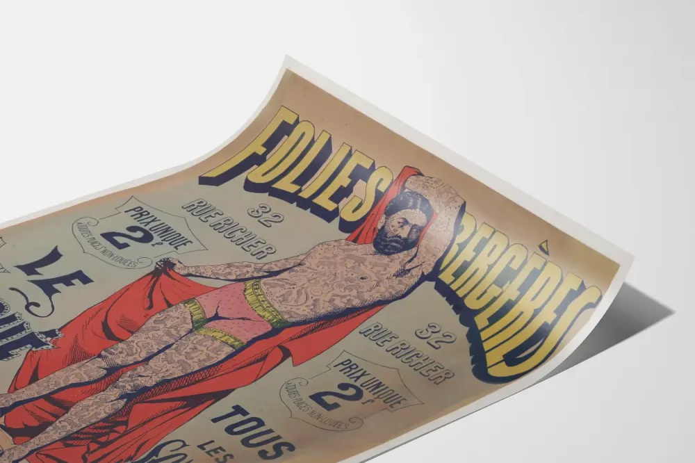 Plakat Vintage Folies Bergère Le Tatoué