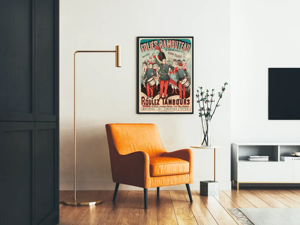 Plakat vintage Folies Rambuteau - Roulez Tambours