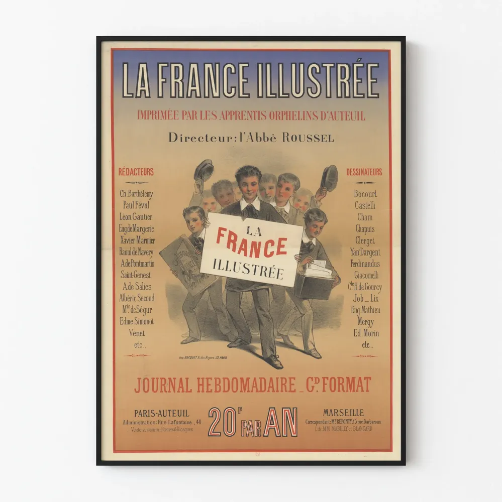 Plakat vintage La France Illustrée przez Uczniów Sierot z Auteuil