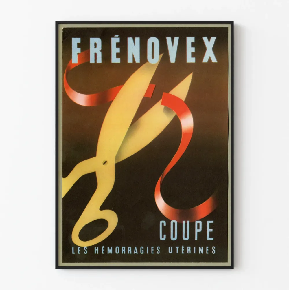 Plakat vintage Frénovex - wycięcie i krwawienia z macicy