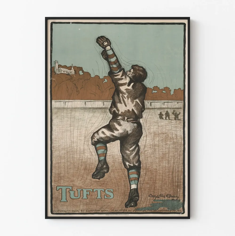 Plakat vintage futbolu amerykańskiego Tufts 1904