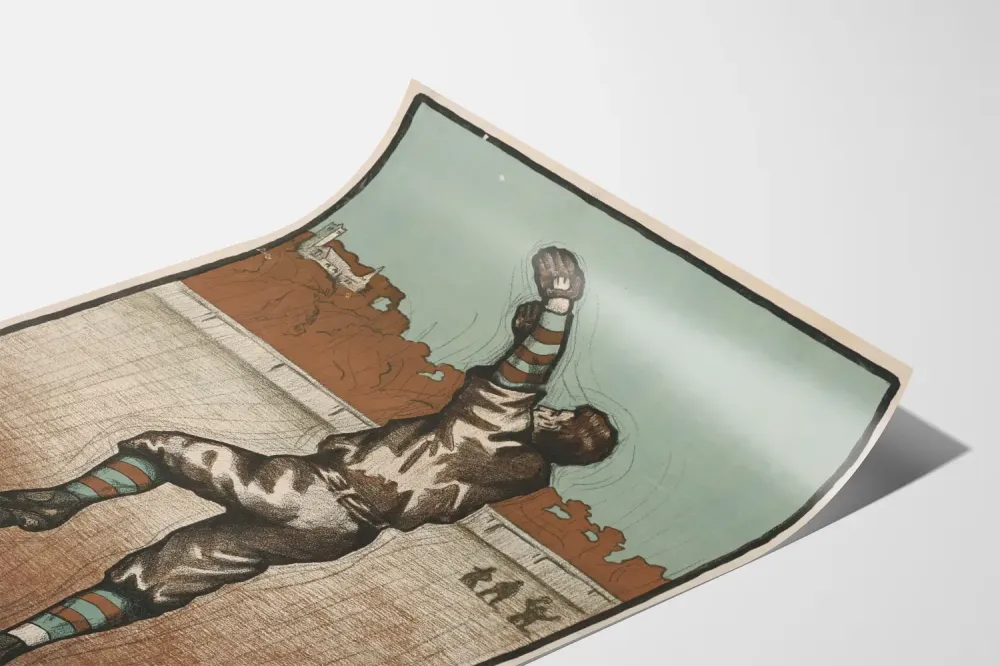 Plakat vintage futbolu amerykańskiego Tufts 1904