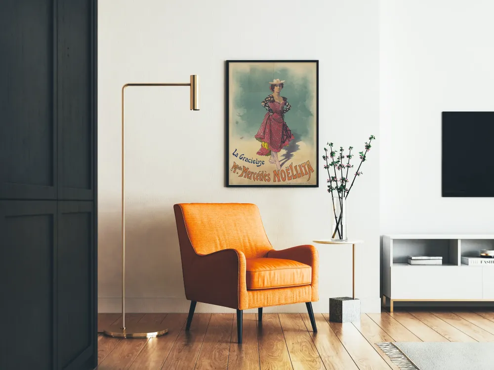 Plakat vintage La Gracieuse Mlle Mercédès Noëlita