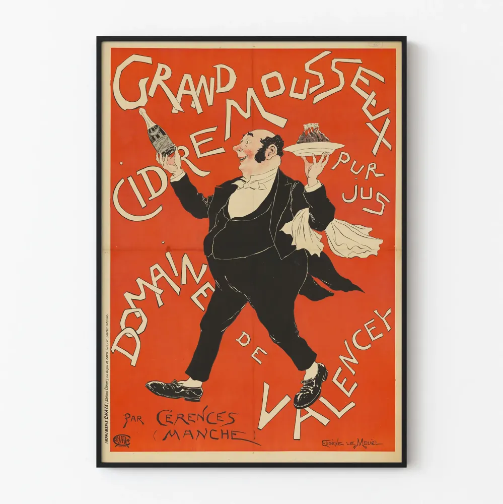 Plakat vintage Grand Cidre Mousseux Domaine de Valencey