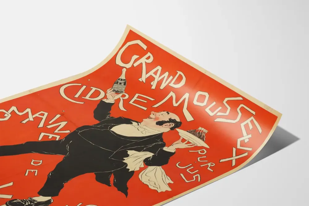 Plakat vintage Grand Cidre Mousseux Domaine de Valencey