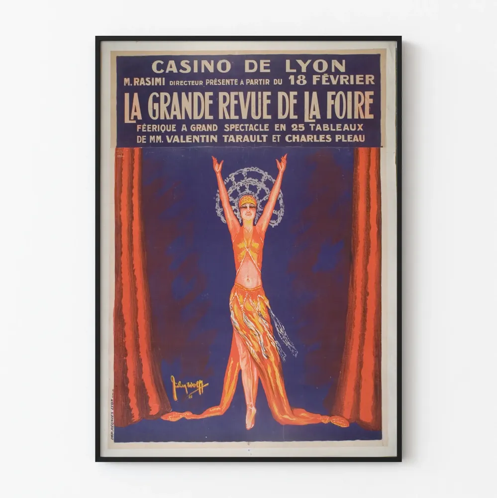 Plakat vintage La Grande Revue de la Foire au Casino de Lyon
