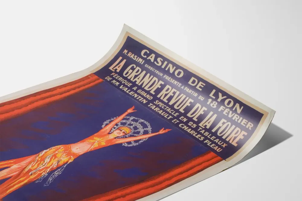 Plakat vintage La Grande Revue de la Foire au Casino de Lyon