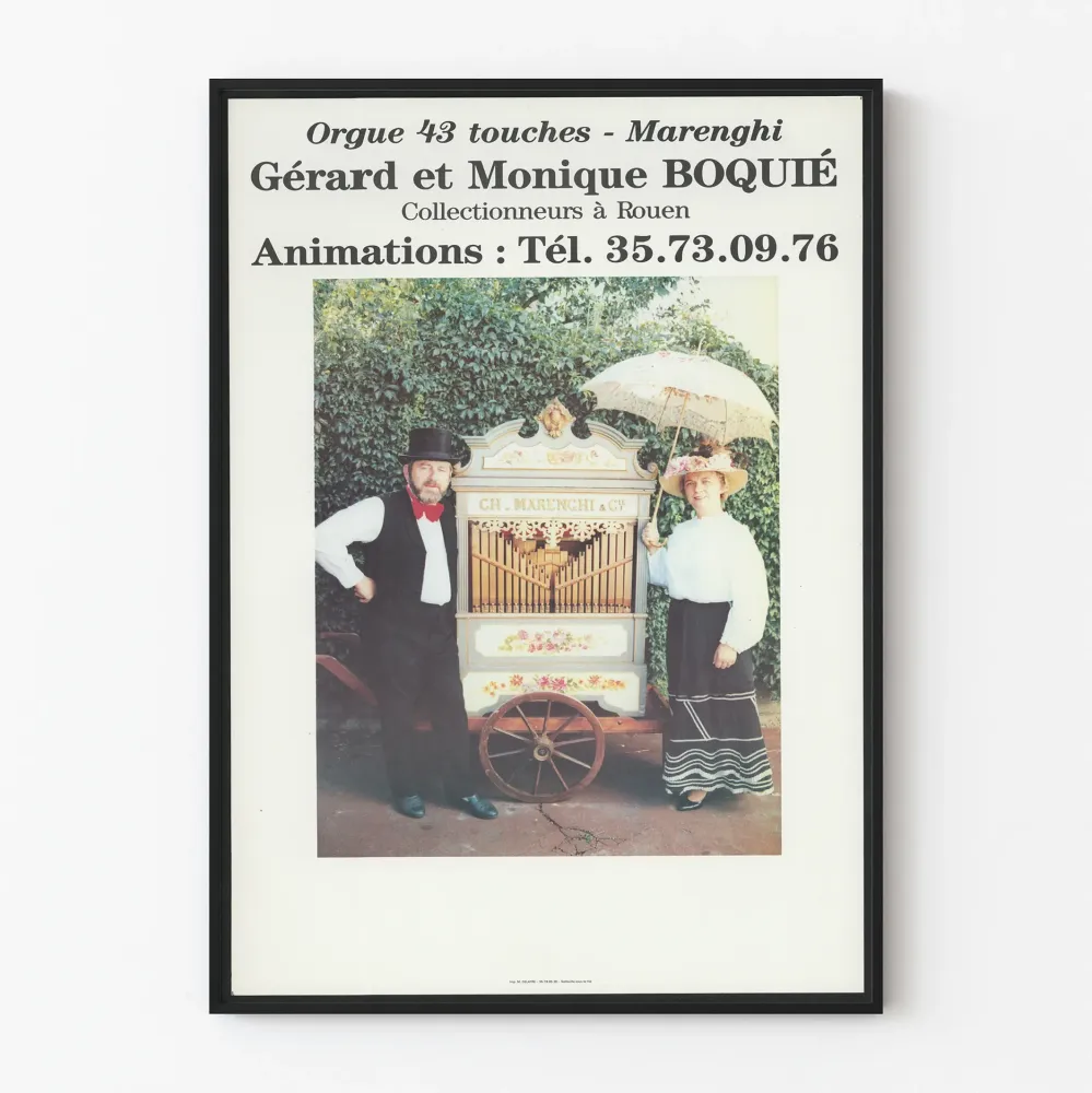 Plakat vintage Gérard i Monique Boqué Kolekcjonerzy w Rouen