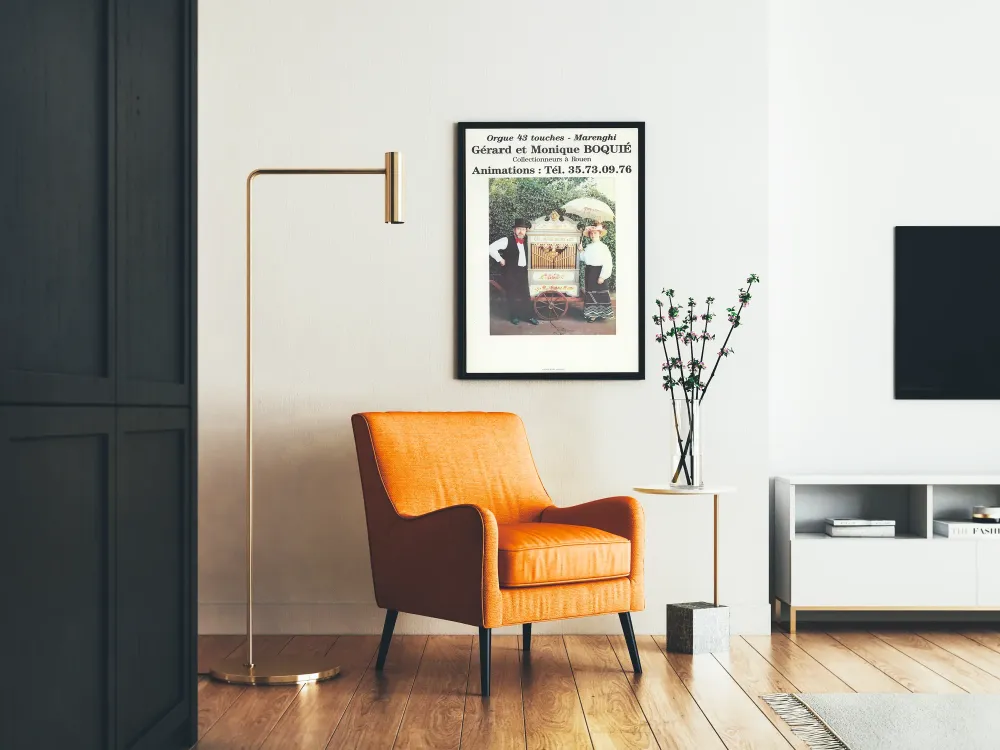 Plakat vintage Gérard i Monique Boqué Kolekcjonerzy w Rouen
