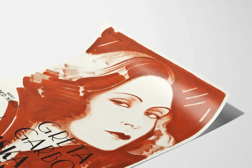 Plakat vintage Greta Garbo - Tajemnicza dama