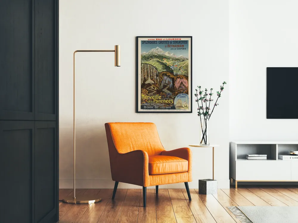 Plakat vintage Groty Bétharram, Cud Pirenejów