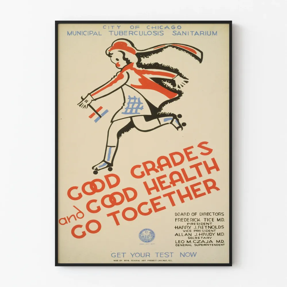 Plakat Vintage Gruźlica Zdrowie i Edukacja