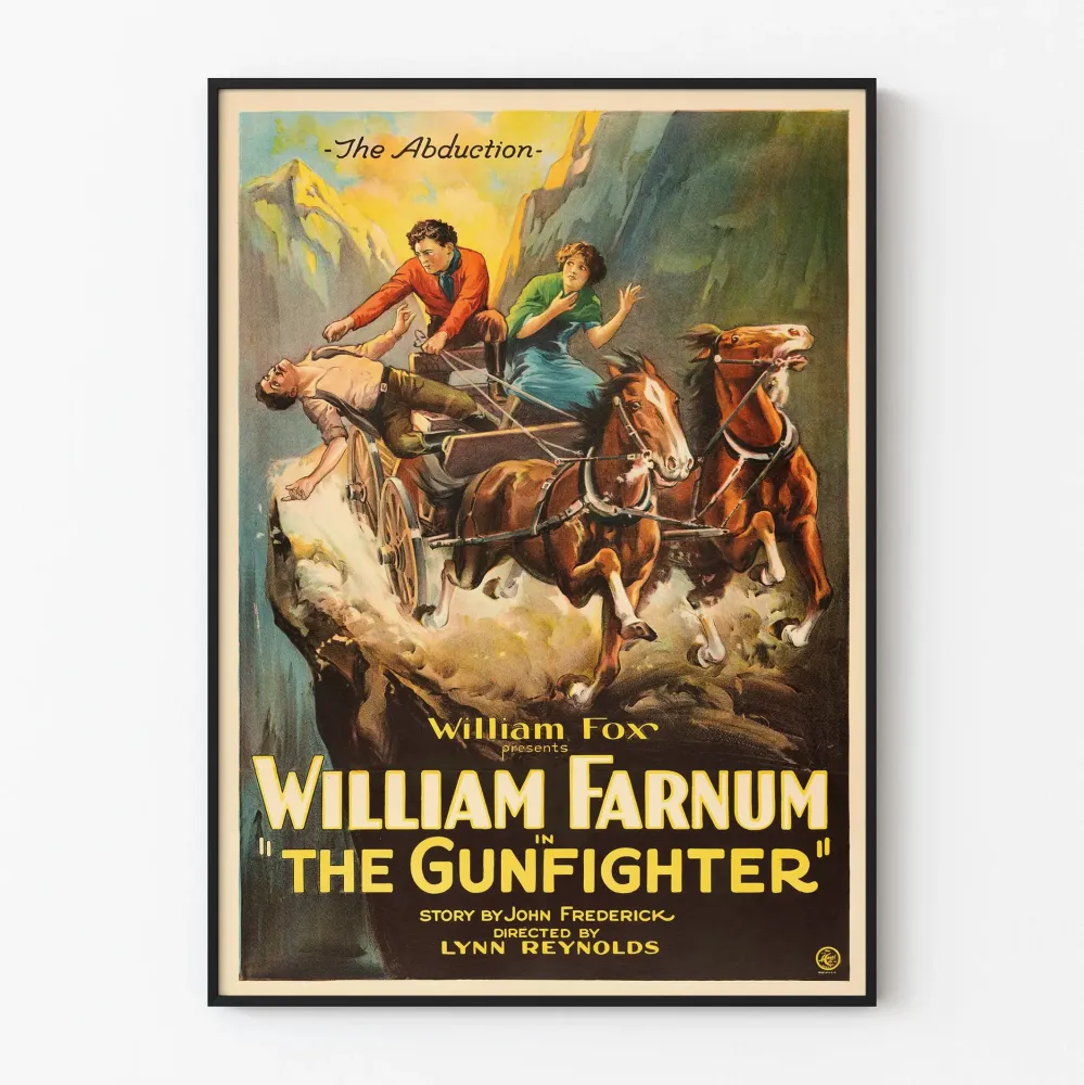 Plakat vintage Gunfighter William Farnum