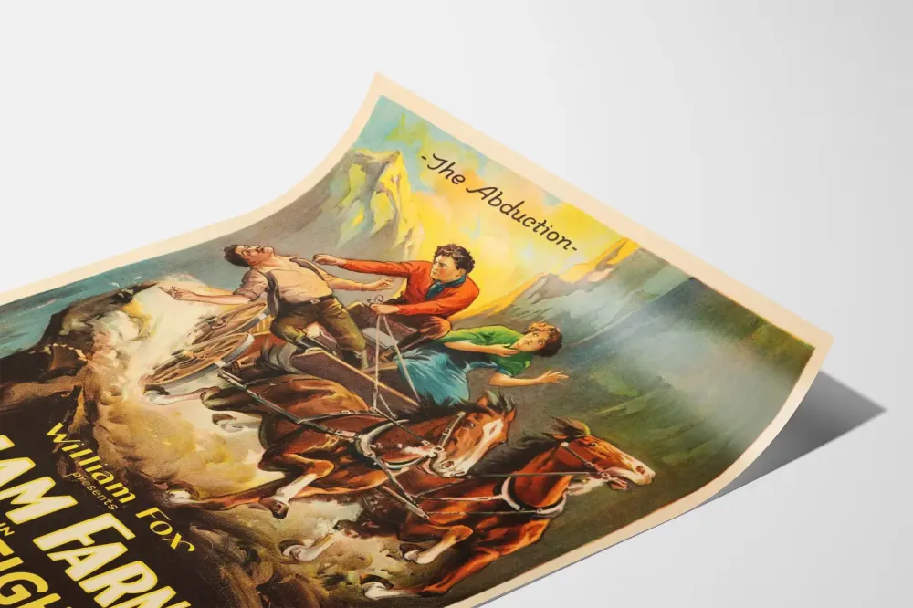 Plakat vintage Gunfighter William Farnum