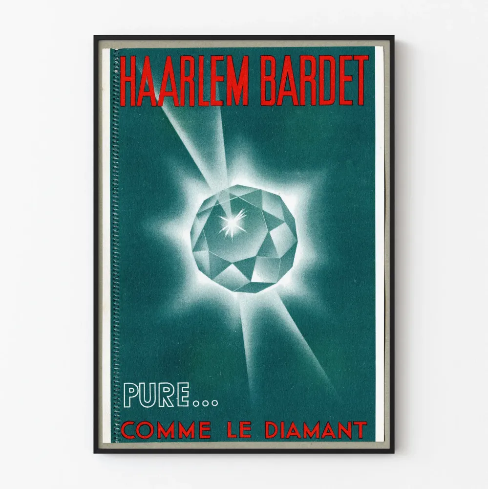 Plakat vintage Haarlem Bardet czysty jak diament