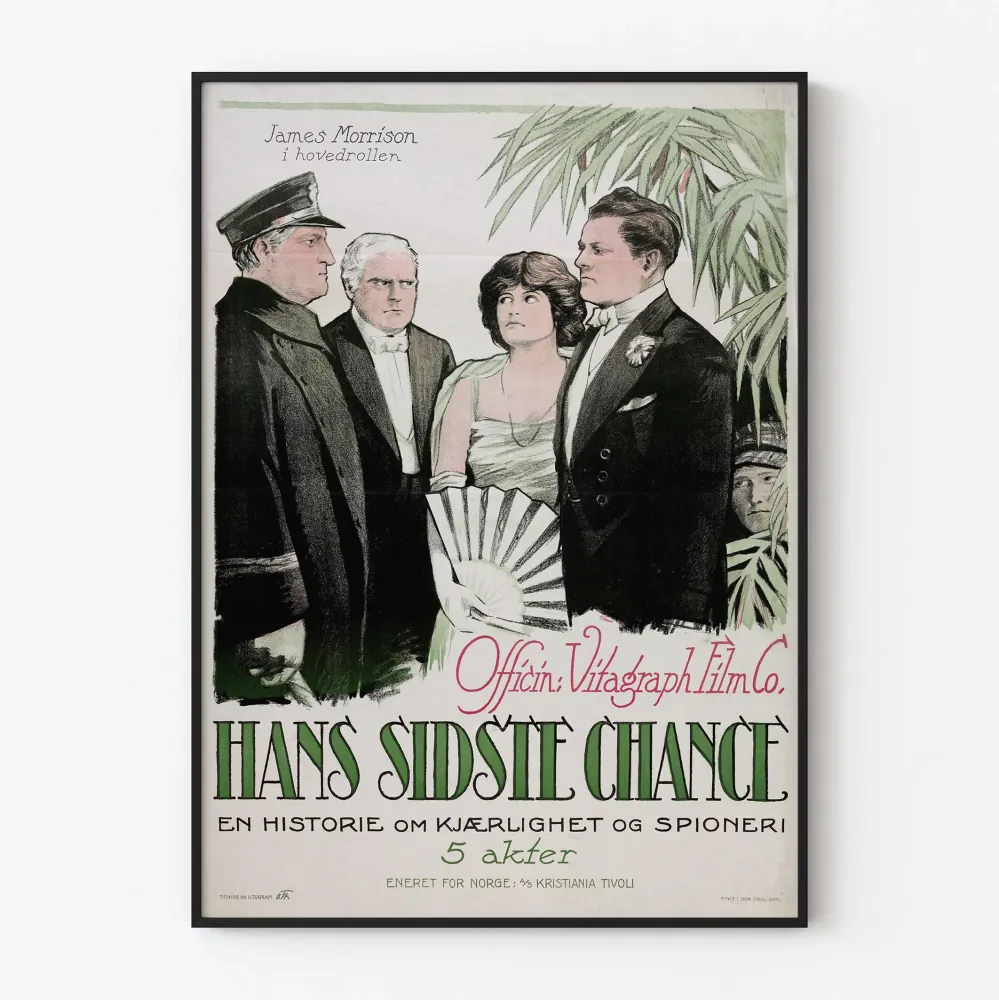 Plakat vintage Hans Ostatnia szansa - Film dramatyczny i szpiegowski