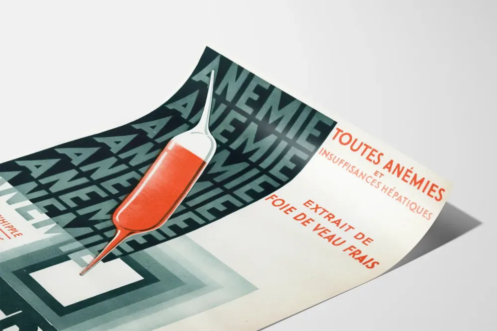 Plakat vintage Hepatrol - Anemia i niewydolność wątroby