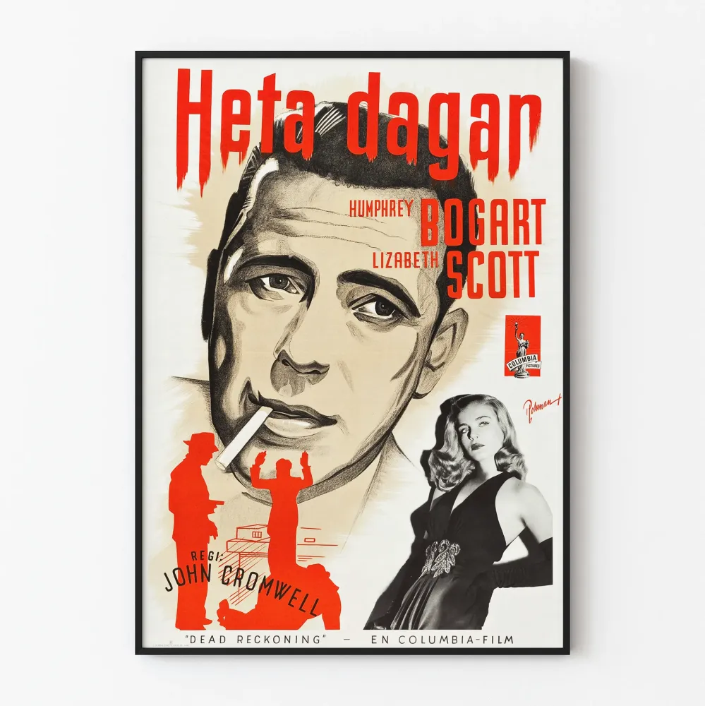 Plakat vintage Heta Dagan film Dead Reckoning