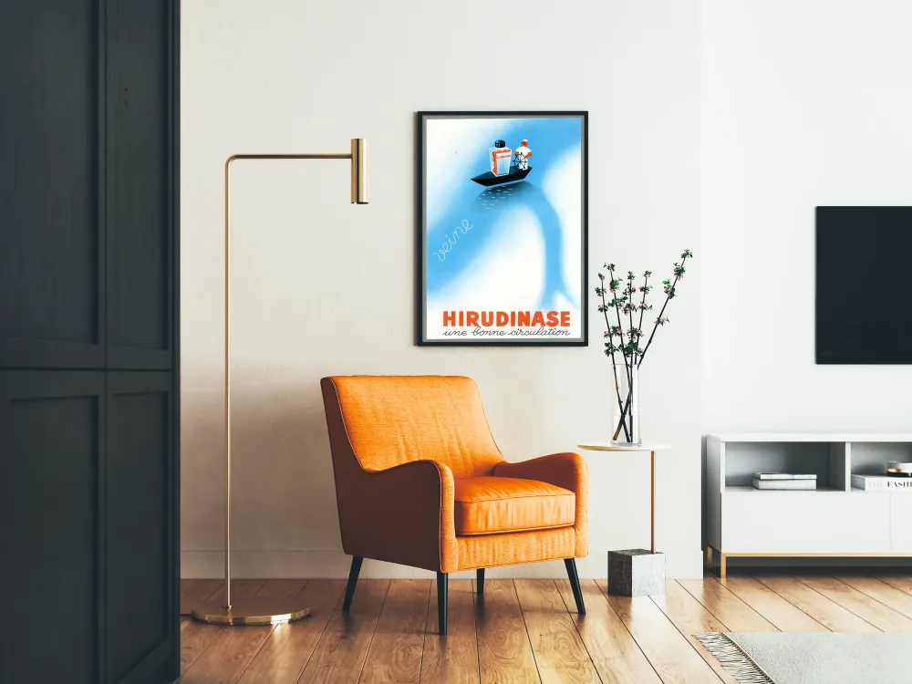 Plakat vintage Hirudynaza dla dobrego krążenia krwi