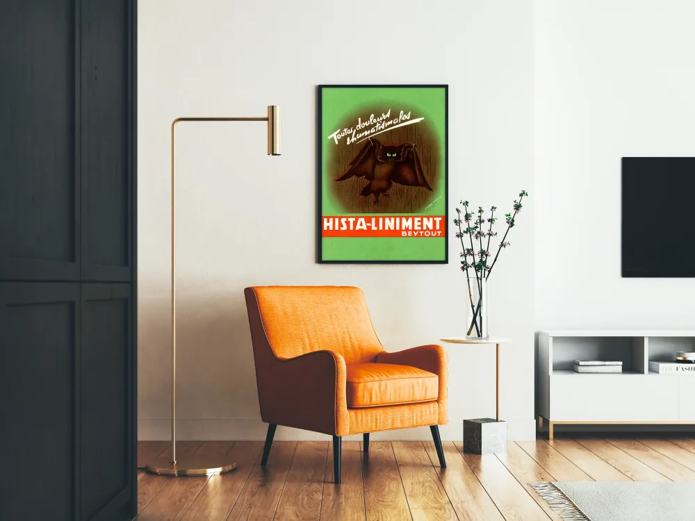 Plakat vintage Hista-Liniment Beytout na bóle i reumatyzm