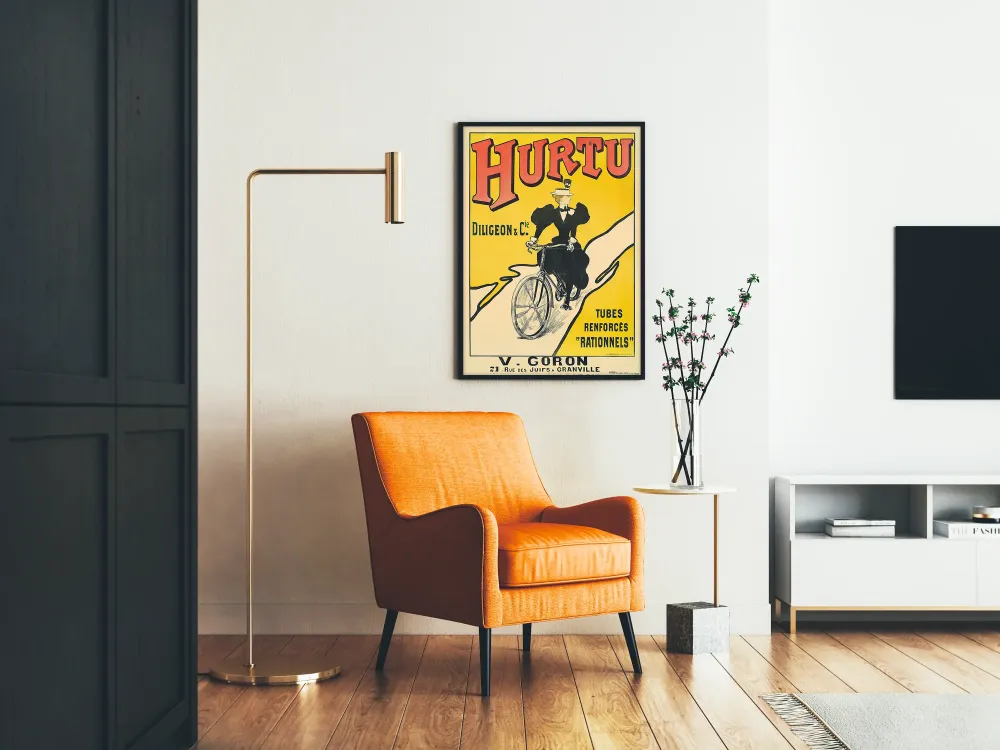 Plakat vintage Hurtu do wzmocnionych rur rowerów