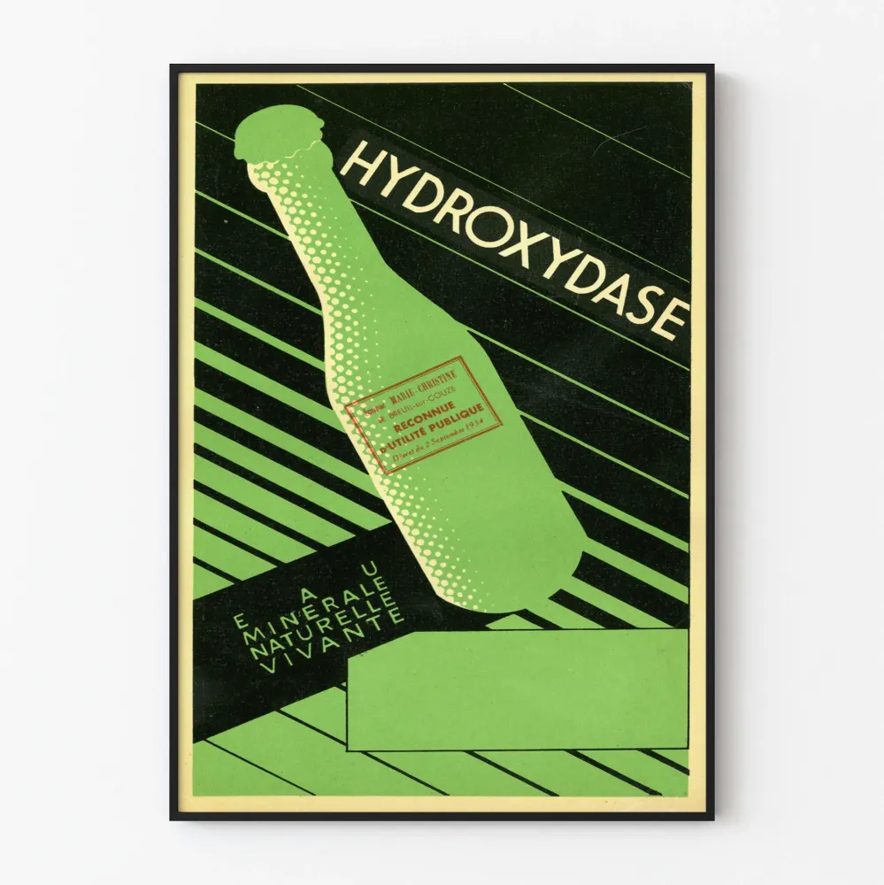 Plakat vintage Hydroxydase - Woda mineralna naturalna i żywa