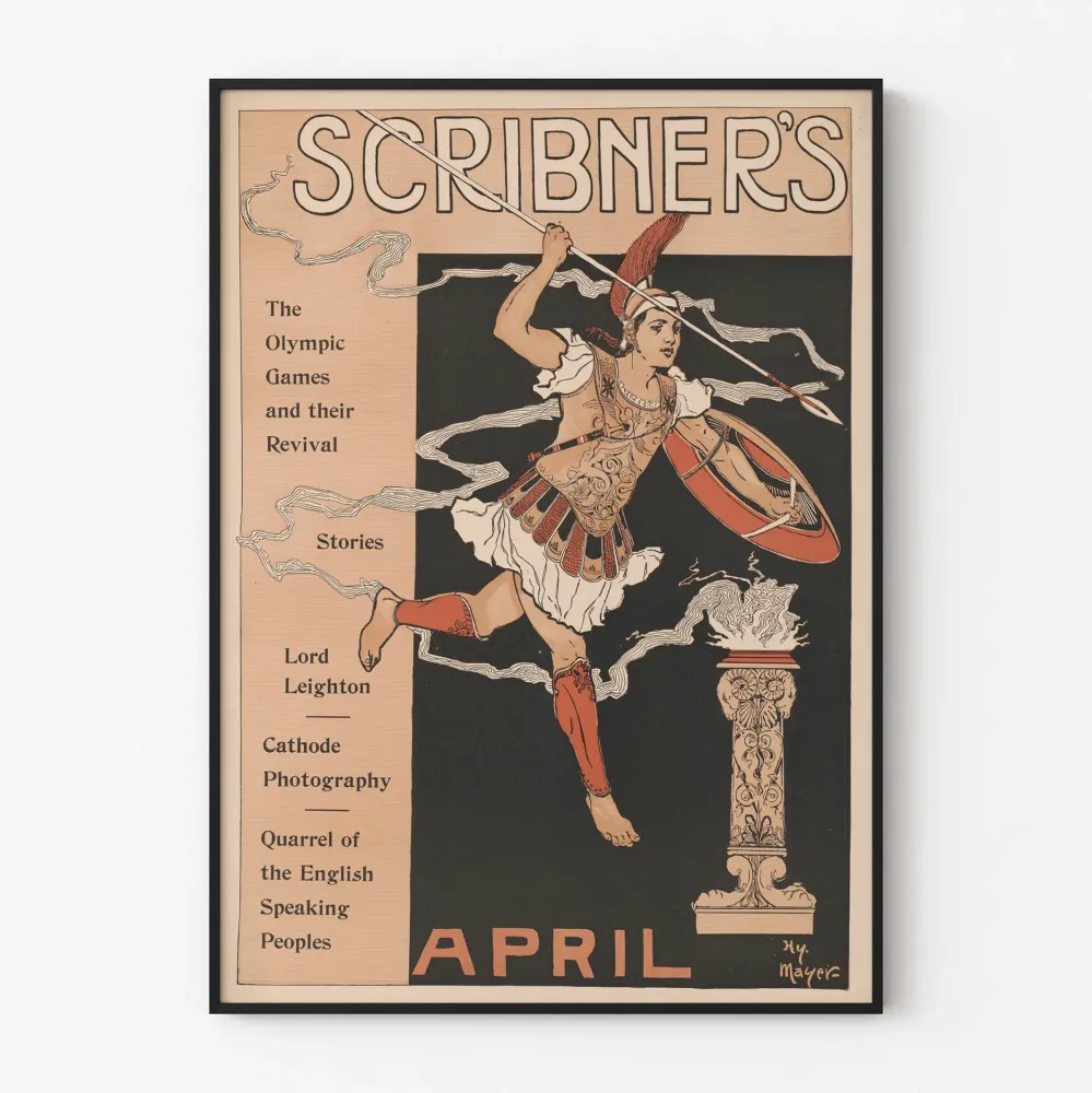 Plakat Vintage Igrzyska Olimpijskie - Scribner's kwiecień