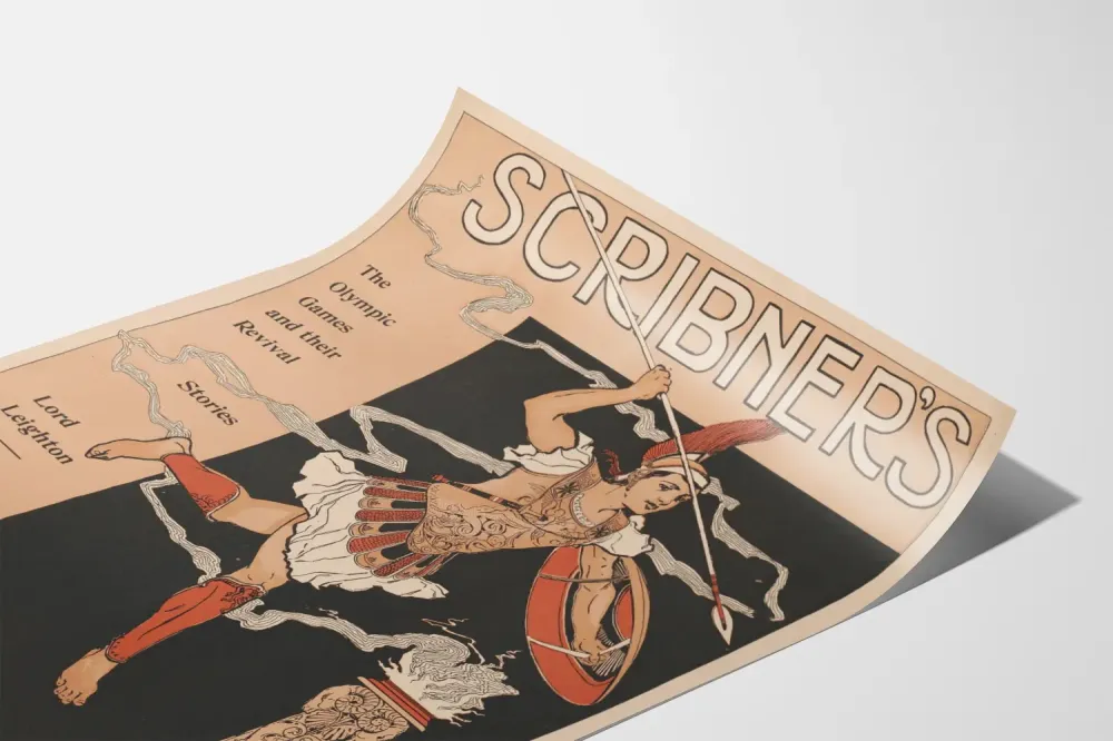 Plakat Vintage Igrzyska Olimpijskie - Scribner's kwiecień