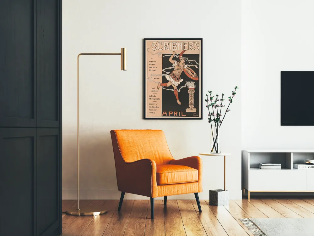 Plakat Vintage Igrzyska Olimpijskie - Scribner's kwiecień