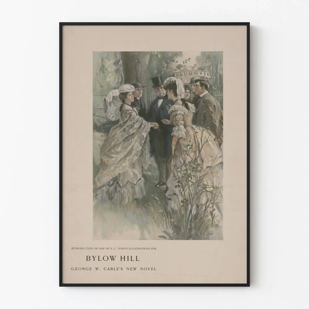 Plakat vintage z ilustracją ByLow Hill F.C. Yohn