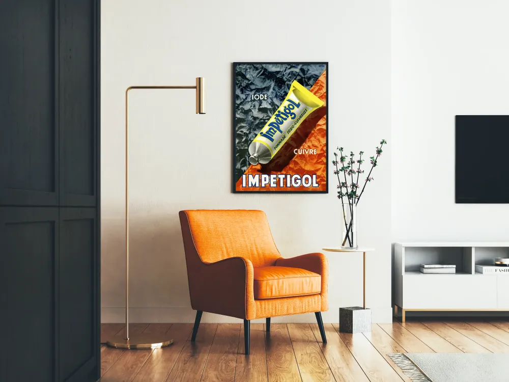 Plakat vintage Impétigol Tube Pommade Iode Cuivre