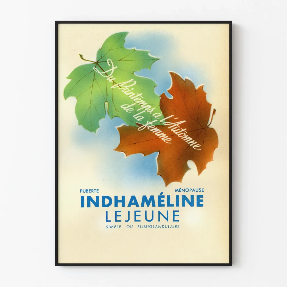 Plakat Vintage Indhaméline Lejeune Liście Sezonu