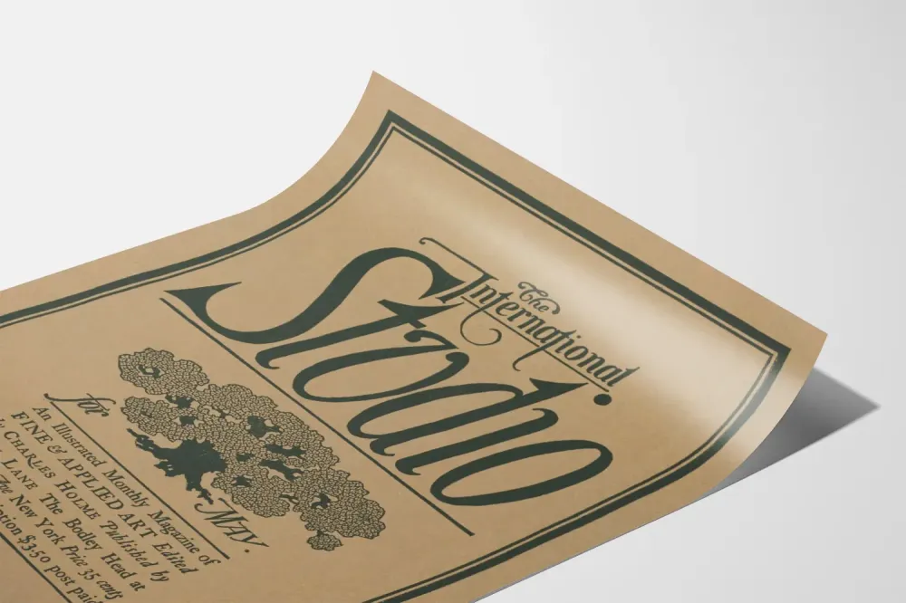 Plakat vintage International Studio - Magazyn sztuki użytkowej, maj 1897