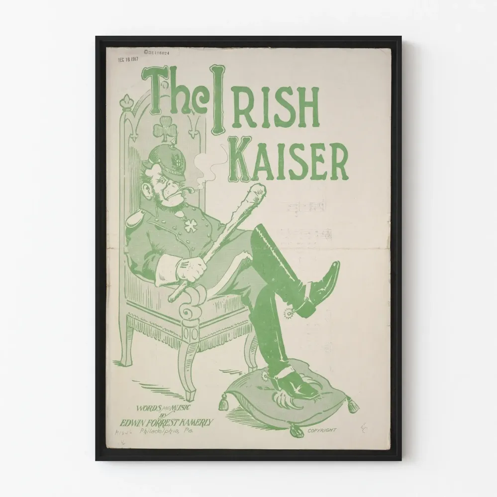 Plakat vintage Irish Kaiser w zieleni