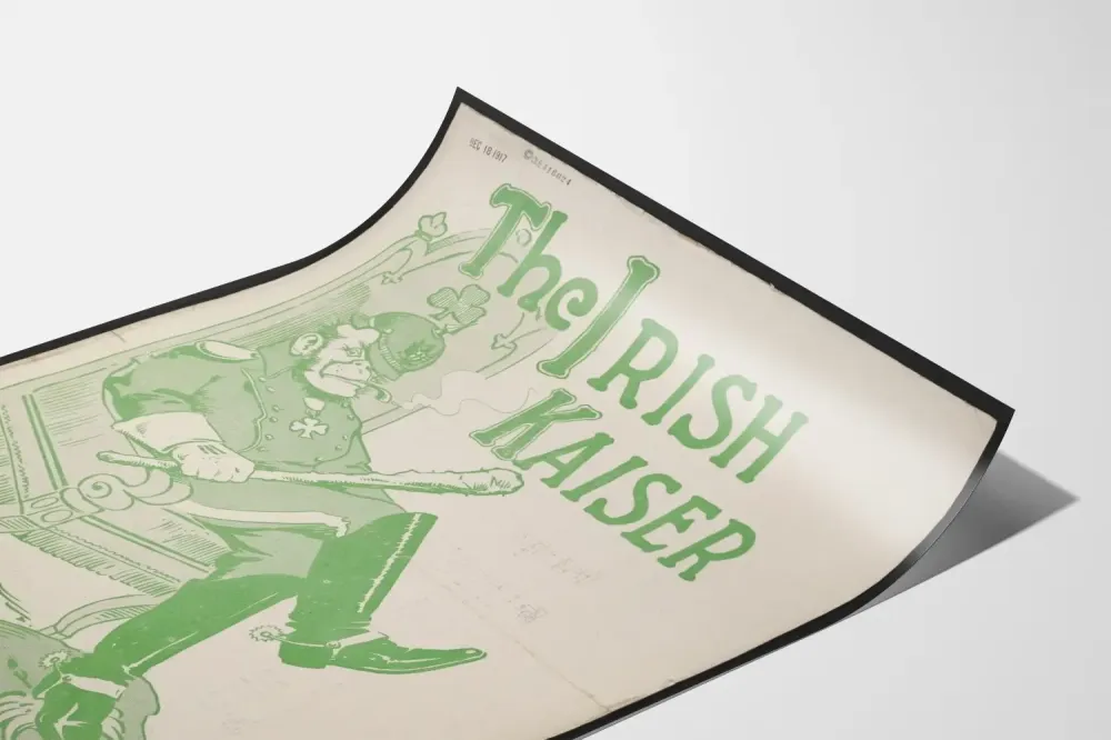 Plakat vintage Irish Kaiser w zieleni