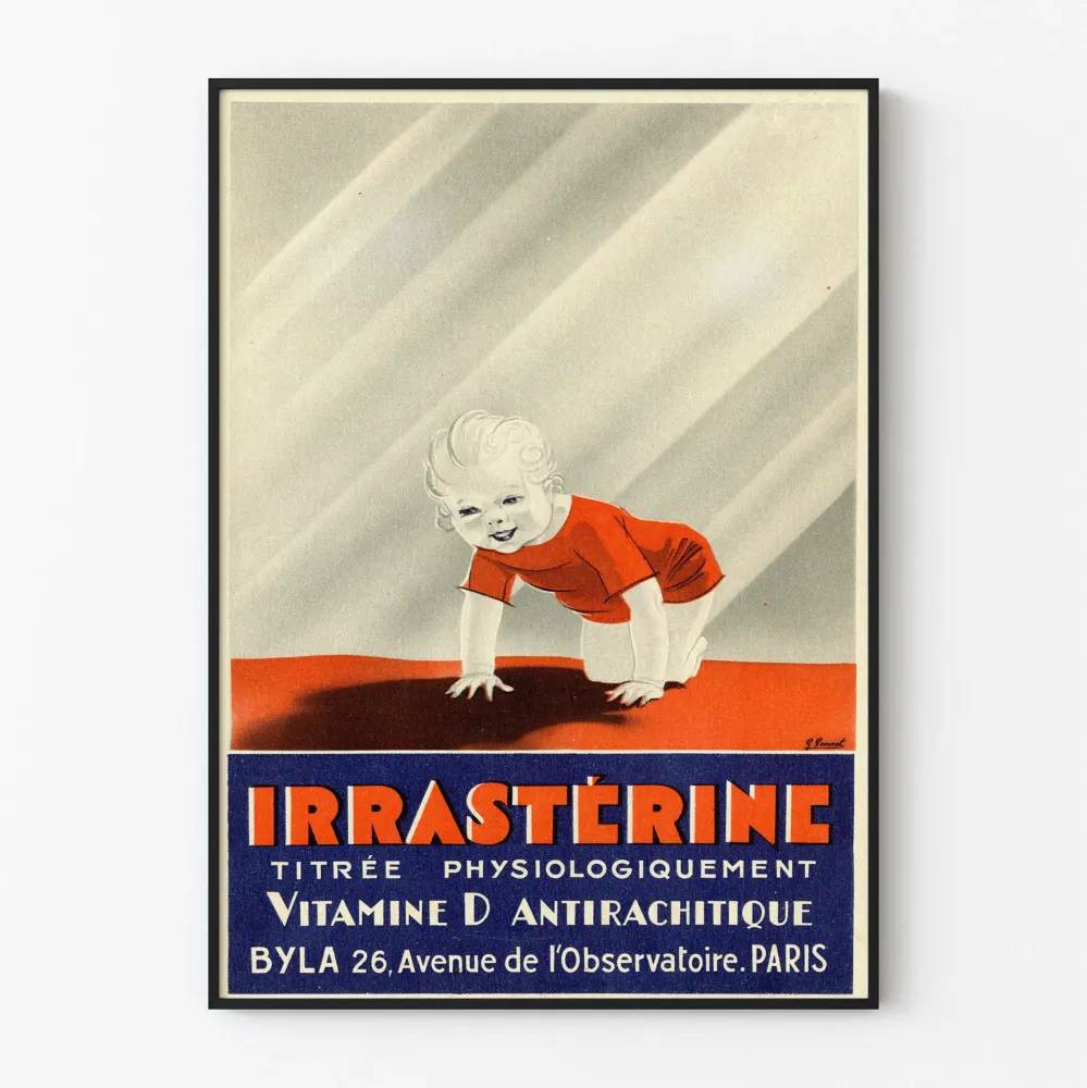 Plakat vintage Irrastérine witamina D przeciwkrzywicy