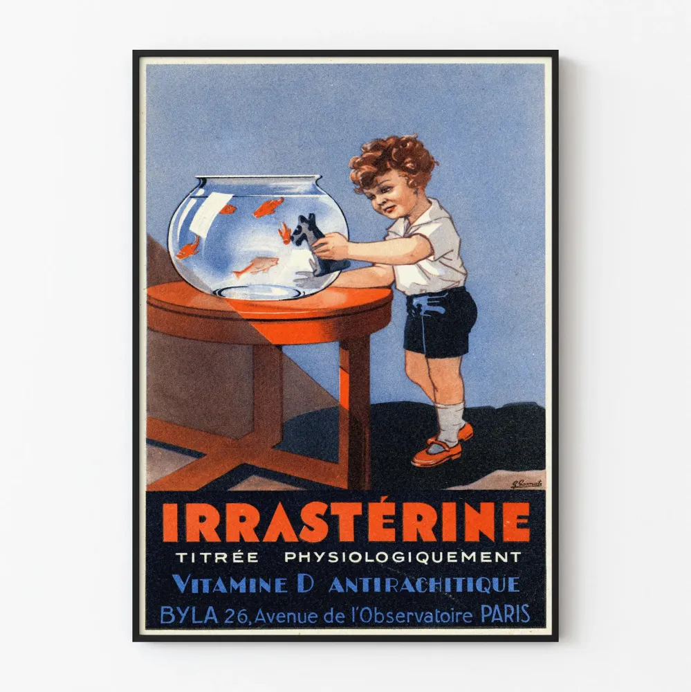 Plakat vintage IrraStérine Witamina D przeciwkrzywicy