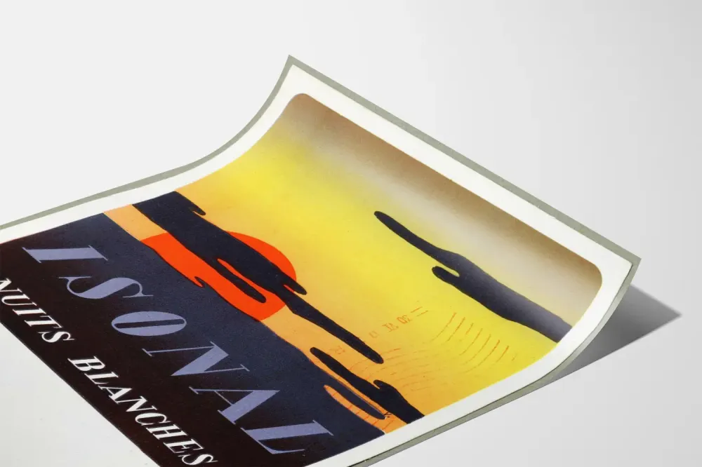 Plakat vintage Isonal Nuits Blanches zachód słońca