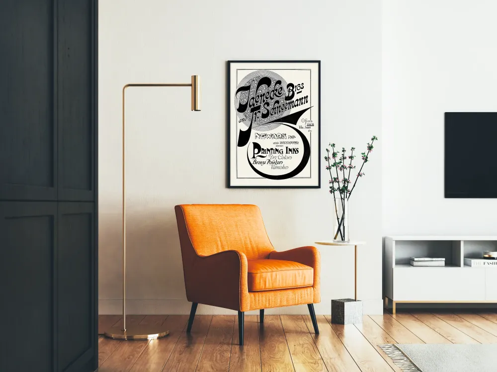 Plakat vintage Jaenecke Bros & Fr. Schneemann Wydruk i tusze