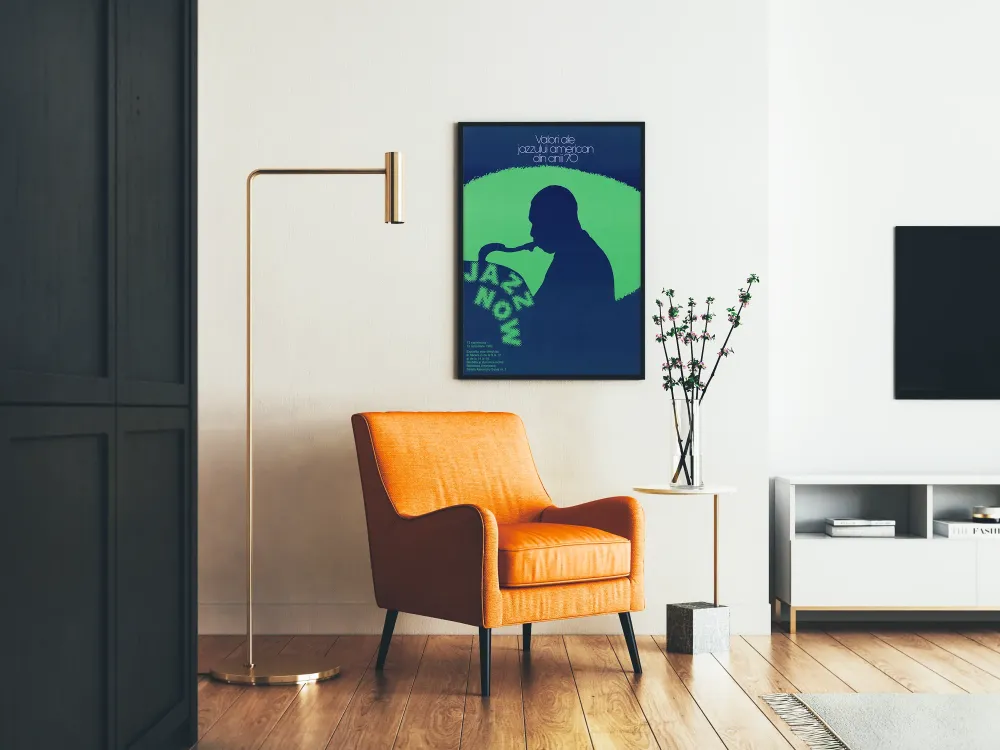 Plakat vintage jazz amerykański z lat 70.