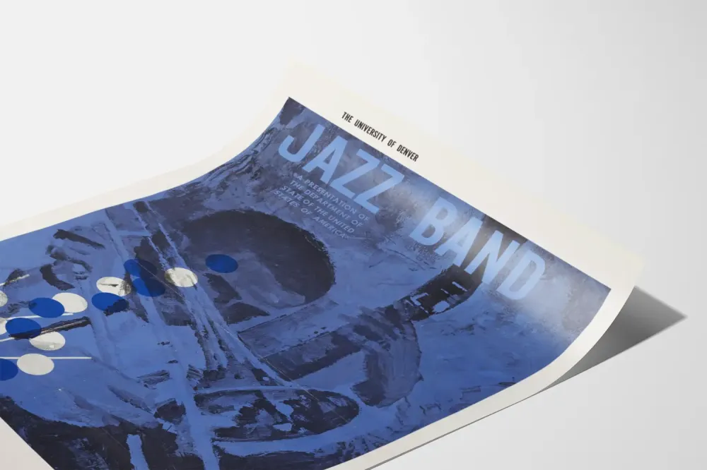Plakat vintage Jazz Band Uniwersytet Denver