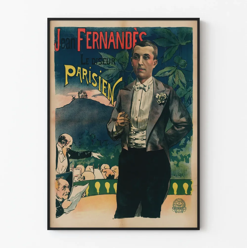 Plakat Vintage Jean Fernandès Le Diseur Parisien